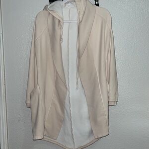 Fabletics Cream Hooded Cardigan